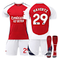 Miniatyrbillede 1 af 2: Havertz 29 Arsenal 24-25 hjemmefodboldtrøje seneste voksen børnefodboldtrøje til den nye sæson 7 Adult XL（180-185cm）