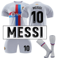 Miniatyrbilde 1 av 2: Barcelona 22-23 Fotballdrakt Borte-T-skjorte Voksne Barn Komfort MESSI 10 Kids 24(130-140CM)