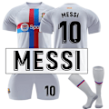 Miniatyrbillede 1 af 2: Barcelona 22-23 Fodboldtrøje Udebane T-shirt Voksne Børn Komfort MESSI 10 S