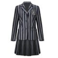 Miniatyrbild 1 av 5: Ny onsdag Addams Cosplay Kostym Set Nevermore Academy School Uniform Halloween Carnival Party Kostym För Vuxna Barn Without wig Without wig Child L