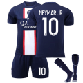 Miniatyrbild 1 av 3: Neymar Jr #10 fotbollssatser för barn Fotbollströja träningsdräkt Brazil Away Paris home Kids 24(130-140CM)