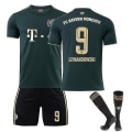 Miniatyrbild 1 av 2: Lewandowski #9 tröja 2022-2023 Ny säsong fotboll T-shirts Set för barn och ungdomar 2223 Barcelona Home Vuxna barn Komfort Golden Special Edition XL