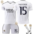Pikkukuva 1 / 2: 24-25 Real Madrid Valverde 15 Home Football Jersey Uusi kausi Viimeisin aikuisten lasten pelipaita Football 4 Adult XL（180-185cm）