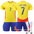 Miniatyrbillede 1 af 2: Luis Diaz 7 Colombia Copa America hjemmefodboldtrøje seneste voksen børns fodboldtrøje til den nye sæson 3 Adult S（165-170cm）