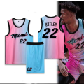 Miniatyrbild 1 av 10: Baskettröjor Sportkläder Jimmy Butler Miami Heat Nr 22 Baskettröjor Vuxna Barn Gradient colours Adult L（160-165cm）