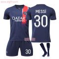 Miniatyrbillede 1 af 2: 23-24 Paris Saint-Germain Hjemmetrøje 30 Messi Ny sæson Seneste Voksne Børnetrøje Fodbold Adult M（170-175cm）