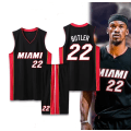 Miniatyrbild 1 av 10: Baskettröjor Sportkläder Jimmy Butler Miami Heat Nr 22 Baskettröjor Vuxna Barn Classic Black Adult XL（165-170cm）