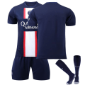 Miniatyrbillede 1 af 2: Paris 22/23 Fodboldsæt Børn Hjemmetræning T-shirt shorts jakkesæt Voksen Børn Nyeste unummererede lækkerier Sæsonopdatering Unnumbered XS