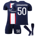 Pikkukuva 1 / 2: Paris 22/23 Jalkapallosarjat Lapset Kotiharjoittelu T-paita Shortsit Puku Aikuisten Lasten Jalkapallopaidat DONMARUMMA Goodies Kausipäivitys DONMARUMMA 50 Kids 28(150-160CM)