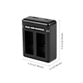 Miniatyrbilde 2 av 5: Dobbel Batterilader for Hero11 Black / HERO9 Black / HERO10 USB Dobbel Port Slot Svart Action Kamera