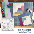 Miniatyrbilde 1 av 7: Snedig timmerstuga trimverktyg quiltmall patchwork sylinjal 8 inches