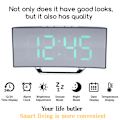 Miniatyrbild 2 av 5: Temperatur Snooze Funktion Heminredning Skrivbordsklocka Barnrum Böjd LED-Skärm Väckarklocka