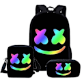 Miniatyrbilde 1 av 2: Marshmello Dj 3-delt skolesekk ryggsekk for barn [GP] Pattern 1