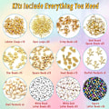 Miniatyrbild 7 av 10: DIY Färgglada Pärlor Set Handgjorda Pärlarmband Tillbehör för Barn Flickor 5205PCS