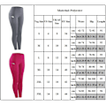 Pikkukuva 3 / 3: Naisten joogahousut taskuilla korkealla vyötäröllä treenileggingsit viininpunainen viininpunainen wine red 2XL
