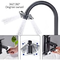 Miniatyrbillede 2 af 5: Mixer belufter, 360 graders drejelig - 2 positioner justerbar sort