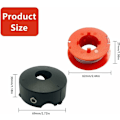 Miniatyrbillede 4 af 5: F016800175 Trådspole til Bosch Art 23 26 30 Easytrim og Combitrim, Pro-Tap Automatisk spole blød ledning, 8M x 1,6 mm med låg F016L71088 (3 spole +