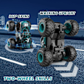 Miniatyrbild 2 av 8: Monster Truck Leksaker, 2.4GHz RC Monster Trucks för Pojkar, 1:20 Dinosaurie RC Bilar med Ljus och Musik, Fjärrstyrd Stuntbil, 360° Snurr, för Barn Blue