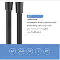 Miniatyrbillede 2 af 5: Bruseslange 2M Sort PVC bruse anti-knæk anti-eksplosion hoved højtryks t...