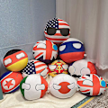 Miniatyrbild 4 av 5: 10cm Landboll Plyschleksak Polenboll Hängande Countryball Fylld Barn Dock DB Soviet Union