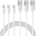 3-pack iPhone laddningskabel 2m 【MFI-certifierad】 Lightning laddningskabel för iPhone 11 Pro XS Max XR X 8 7 6s 6 Plus 5 SE iPad, vit sladd