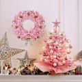 Miniatyrbilde 3 av 5: Mini Juletre Rosa Juletre Kunstig Juletre Lite Juletre Ferie Bordsplass Juletre Ferie Dekorasjon