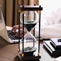 Miniatyrbillede 2 af 5: Timeglas, dekorativt timeglas i træ, stort timeglas 60 minutter