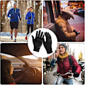 Miniatyrbillede 6 af 6: Pegskærmshandsker, Unisex Sportshandsker Handskefoder Udendørs Løbehandsker Varme Vindtætte Vinterhandsker Anti-Skridsikker Hel Finger til Løbetur, Kørsel,