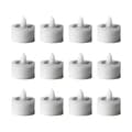 12-pack Solar Powered LED Tealights, Rechargeable, Waterproof, Flickering Lights for Party, Garden, Home Decor, White