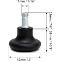 Miniatyrbilde 2 av 5: 2” Kontorstolbein, teppehjul, erstatningshjul for fast St...