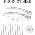 Miniatyrbilde 2 av 5: 10 stk Rhinestone Bobby Pins, Små Klare Krystall Bobby Pins Bulk Skinnende Hårklipp Brud Hårtilbehør Hårklipp Dekorasjon for Kvinner Jenter