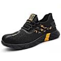 Miniatyrbillede 1 af 5: Lette, punkteringsresistente sikkerhedssko til mænd Sneakers 3C3019 SortGul BlackYellow 39