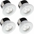 Miniatyrbillede 1 af 5: Sæt med 4 Mini LED Indbyggede Spotlights 3W Varmt Hvid, Mini LED Spotlight til Butikvinduer, Nummerpladebelysning Inkl. Separat Transformer
