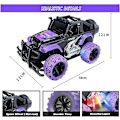 Miniatyrbild 3 av 5: Radiostyrd Bil, Radiostyrd Lastbil Rc Bilar För Pojkar Flickor 3 4 5 6 År Gåvor, 1:20 Skala Offroad Lastbilar - Bästa Rc Leksaker (#lila)  (FMY)