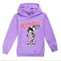 Pikkukuva 3 / 3: Lasten Poikien Tyttöjen Aphmau Huppari Pitkähihainen Paita Collegepusero Violetti Violetti Purple 120CM 5-6Y