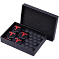 Pikkukuva 1 / 3: Hjulnavkapslar Cover (4st) för KAVANIC Tesla Model Y Model 3 Modifiering Cover (svart/mattsvart) Red Kit