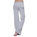 Miniatyrbilde 2 av 3: Dame stretch yoga bukser med høy midje, avslappede løse sportsbukser grå grey 4XL