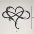 Miniatyrbild 2 av 4: \"Väggdekorationer Hjärta Metall Väggkonst, Forever And Love Form Infinity Symbol G...
