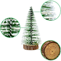 Miniatyrbilde 3 av 5: Minigran, søtt juletre, kunstig juletre, mini juletre, miniatyrdekorasjon, 9 stk miniatyrdekor
