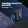 Pikkukuva 4 / 5: 3-in-1 Auton Bluetooth 5.3 Lähetin Vastaanotin Mini FM-lähetin LED-näytöllä Handsfree-puhelut Autosarja Langaton AUX-äänisovitin Tukee TF-korttia