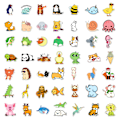 Pikkukuva 3 / 5: Animal Crossing -tarrat, 100 kpl Suosittuja Peli Tarroja Animal Cr