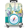 Miniatyrbild 1 av 5: Resväskeskydd Bagage Väska Skydd Passar för 18-32 Tums Resväskor compass compass M