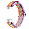 Miniatyrbild 2 av 3: Vävt Nylonarmband Fitbit Charge 6 Regnbåge