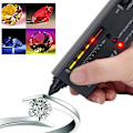 Miniatyrbilde 2 av 2: Gull Sølv Tester Diamant Tester Profesjonell Gull Test Kit Voks Penn Batteri Edelsten Tester