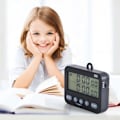 Miniatyrbilde 4 av 6: Dobbel kjøkkentimer digital for matlaging, nedtelling