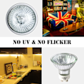 Miniatyrbild 3 av 5: GU10 Halogenlampor 50W Dimbar - 220V GU10 Halogen Spotlights - 2800K Varmvit - 700 Lumen (8-pack)