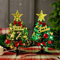 Miniatyrbilde 5 av 5: Juledekorasjonspakke Juletre med pynt, 50 cm batteridrevet juletre med pynt og lys (uten batterier)