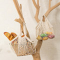 Miniatyrbilde 4 av 5: 3-pakks mesh bomullsnett handleposer (30*35*10cm), gjenbrukbar mesh