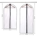 Miniatyrbillede 5 af 5: Tøjposer 6-pak, transparente dragtposer, 120 x 60 cm + 100 åndbare stof...