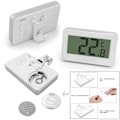 Miniatyrbillede 2 af 5: Digitalt køleskabs- og frysetermometer, 2 sæt digitale vandtætte køleskabs- og frysetermometre med letlæseligt LCD-display (hvid-2)